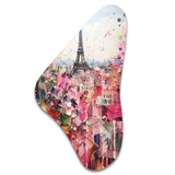 Paris In Bloom Vintage Collage - Asymmetric Metal Wall Art