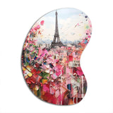 Paris In Bloom Vintage Collage - Asymmetric Metal Wall Art