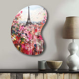 Paris In Bloom Vintage Collage - Asymmetric Metal Wall Art