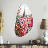 Paris In Bloom Vintage Collage - Asymmetric Metal Wall Art