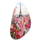 Paris In Bloom Vintage Collage - Asymmetric Metal Wall Art