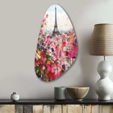 Paris In Bloom Vintage Collage - Asymmetric Metal Wall Art