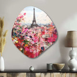 Paris In Bloom Vintage Collage - Asymmetric Metal Wall Art