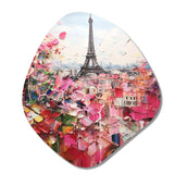 Paris In Bloom Vintage Collage - Asymmetric Metal Wall Art