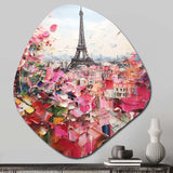 Paris In Bloom Vintage Collage - Asymmetric Metal Wall Art