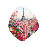 Paris In Bloom Vintage Collage - Asymmetric Metal Wall Art