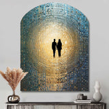 Retro Lovers Celebrating Eternal Now VI - Asymmetric Metal Wall Art