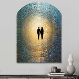 Retro Lovers Celebrating Eternal Now VI - Asymmetric Metal Wall Art