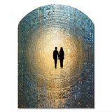 Retro Lovers Celebrating Eternal Now VI - Asymmetric Metal Wall Art