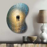 Retro Lovers Celebrating Eternal Now VI - Asymmetric Metal Wall Art