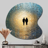 Retro Lovers Celebrating Eternal Now VI - Asymmetric Metal Wall Art