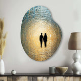 Retro Lovers Celebrating Eternal Now VI - Asymmetric Metal Wall Art