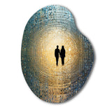 Retro Lovers Celebrating Eternal Now VI - Asymmetric Metal Wall Art