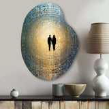 Retro Lovers Celebrating Eternal Now VI - Asymmetric Metal Wall Art