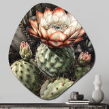 Blossoming Cactus Flower I - Asymmetric Metal Wall Art