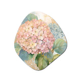 Retro Hydrangea Bouquet In Vintage Pastel I - Asymmetric Metal Wall Art