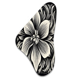 Monochrome Iris In Black And White - Asymmetric Metal Wall Art