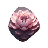 Tender Blossoming Pink Lotus Flower I - Asymmetric Metal Wall Art