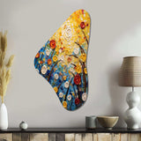 Summer Flower Field Of Poppies And Buttercups I - Asymmetric Metal Wall Art