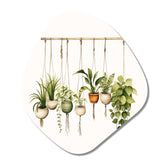 Hanging Decorative Botanical Boho Plants - Asymmetric Metal Wall Art