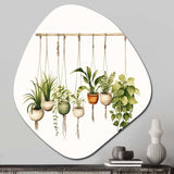 Hanging Decorative Botanical Boho Plants - Asymmetric Metal Wall Art