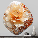 Blossoming Magical White Magnolia - Asymmetric Metal Wall Art