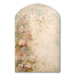 Rustic Bouquet Pink Roses Vintage Art - Asymmetric Metal Wall Art