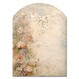 Rustic Bouquet Pink Roses Vintage Art - Asymmetric Metal Wall Art