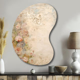 Rustic Bouquet Pink Roses Vintage Art - Asymmetric Metal Wall Art