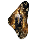 Billionaire Business Man Abundance Of Money - Asymmetric Metal Wall Art