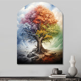 Tree Of Life All Seasons I - Asymmetric Metal Wall Art