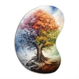 Tree Of Life All Seasons I - Asymmetric Metal Wall Art