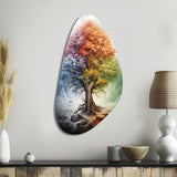 Tree Of Life All Seasons I - Asymmetric Metal Wall Art