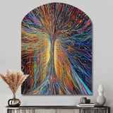 The Energy Of A Mystical Radiant Tree I - Asymmetric Metal Wall Art