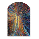 The Energy Of A Mystical Radiant Tree I - Asymmetric Metal Wall Art