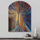 The Energy Of A Mystical Radiant Tree I - Asymmetric Metal Wall Art