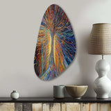 The Energy Of A Mystical Radiant Tree I - Asymmetric Metal Wall Art