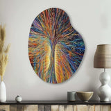 The Energy Of A Mystical Radiant Tree I - Asymmetric Metal Wall Art