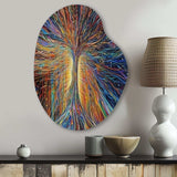 The Energy Of A Mystical Radiant Tree I - Asymmetric Metal Wall Art