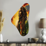 Reggae Tribute To Bob Marley - Asymmetric Metal Wall Art