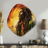 Reggae Tribute To Bob Marley - Asymmetric Metal Wall Art