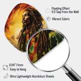 Reggae Tribute To Bob Marley - Asymmetric Metal Wall Art