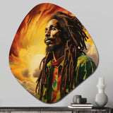 Reggae Tribute To Bob Marley - Asymmetric Metal Wall Art