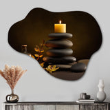 Zen Serenity Cairn Sculpture Balance - Asymmetric Metal Wall Art