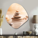 Spa Serenity Zen Stones Delicate Balance Cairn - Asymmetric Metal Wall Art