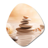 Spa Serenity Zen Stones Delicate Balance Cairn - Asymmetric Metal Wall Art