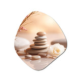 Spa Serenity Zen Stones Delicate Balance Cairn I - Asymmetric Metal Wall Art