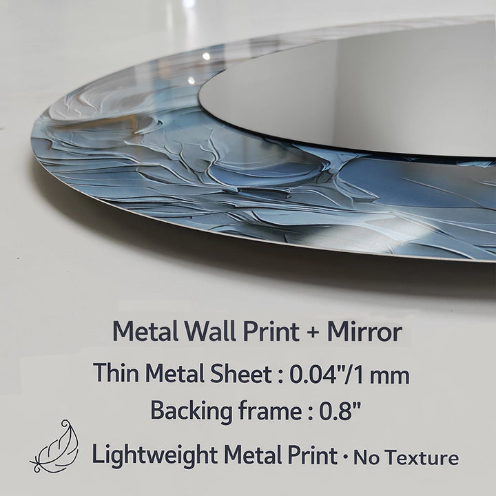 Modern Decorative Mirror - Collaged Spiral - Metal Wall Mirror