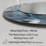 Abstract Liquid Ink Large Wall Mirror - Violet Storm At The Horizon - Printed Mirror