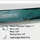 Abstract Spirals Accent Wall Mirror - Spiraling blue abstract vortex II